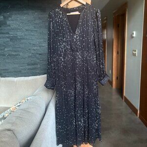 Traffic People Snowdrift Sparkling Midi Dress - holiday